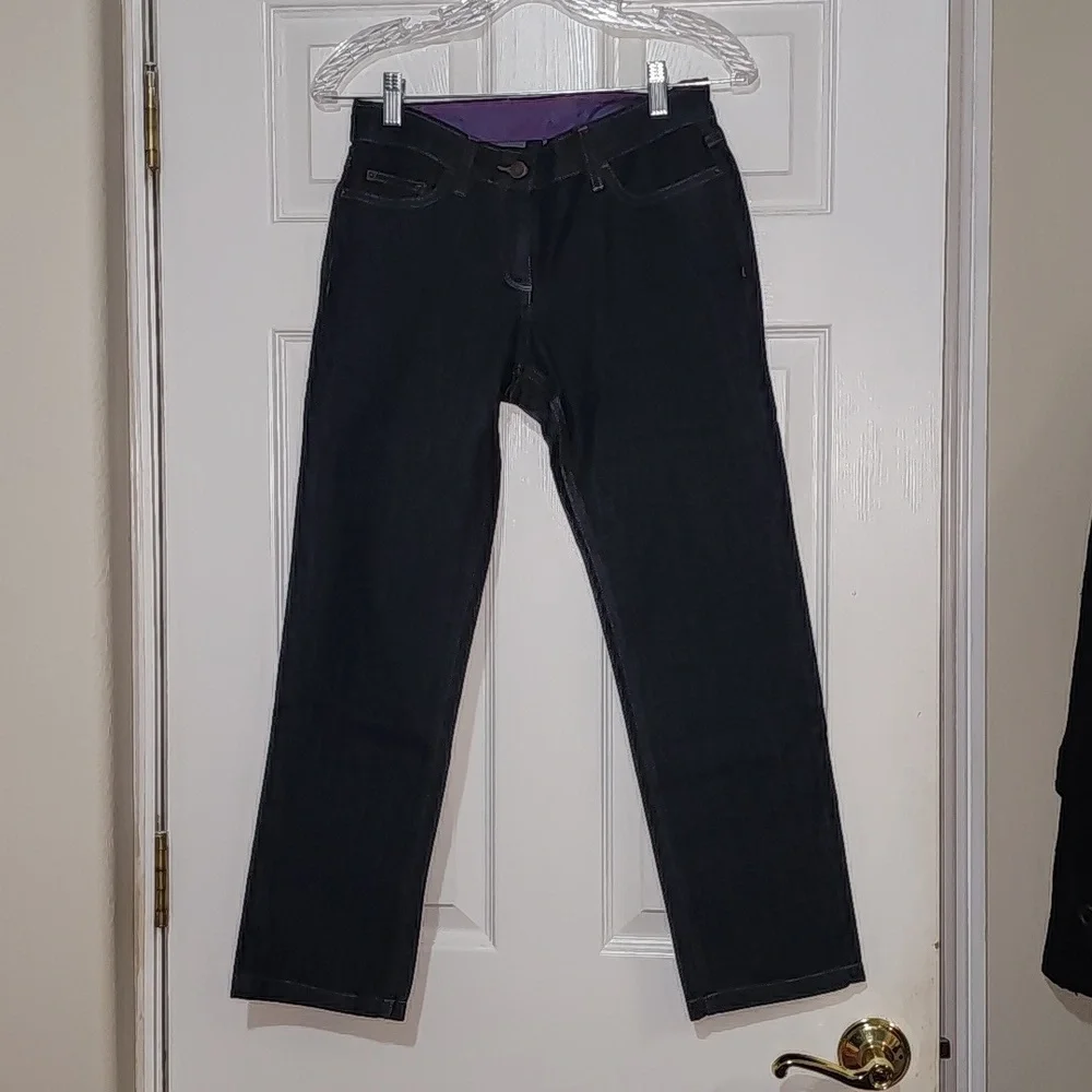 Boden true straight dark wash jeans cropped/ankle
